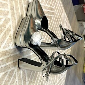 Metallic Platform Heels